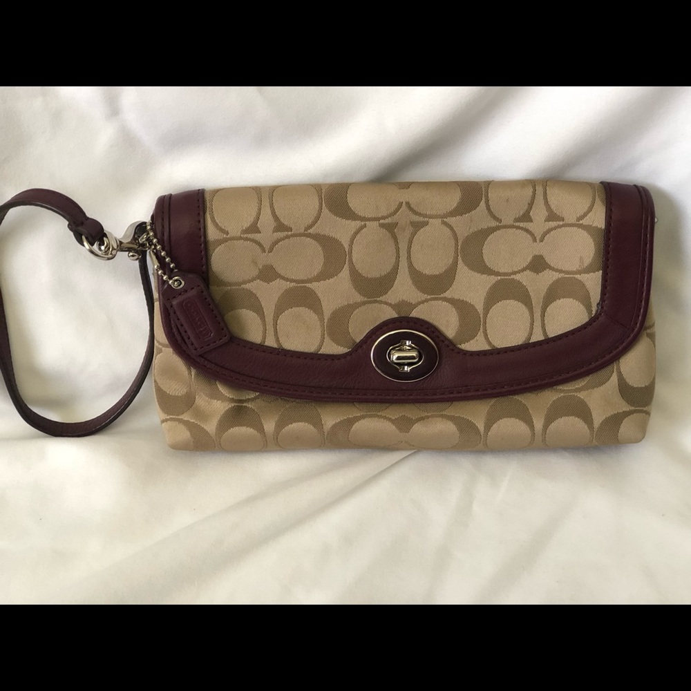 Coach clutch - wristlet purse